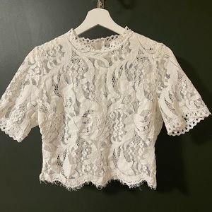 Lace crop top